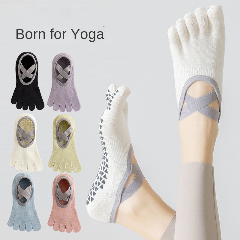 Youtube Yoga Pilates - Women Non-Slip Five-Toe Yoga Socks, Breathable