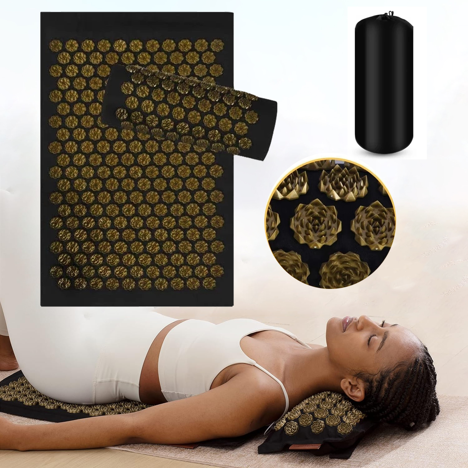 Pilates Yoga Combo - Shiatsu Acupressure Mats Kuznetsov's Applicator Sports