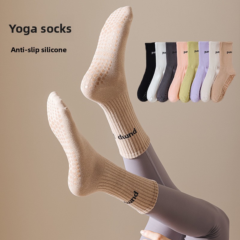Women Mid Tube Yoga Socks Anti – Youtube Yoga Pilates Bewertung und Preis