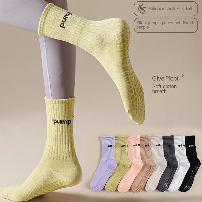 Women Mid Tube Yoga Socks Anti – Youtube Yoga Pilates Bewertung und Preis