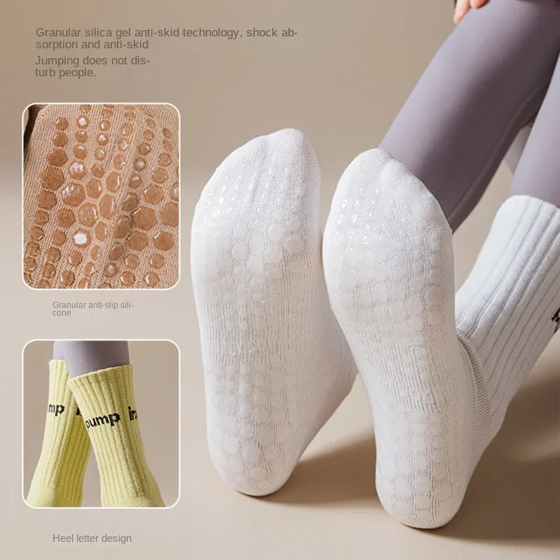 Women Mid Tube Yoga Socks Anti – Youtube Yoga Pilates Bewertung und Preis