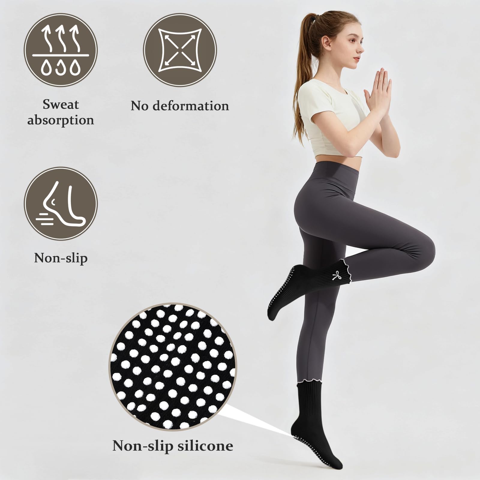 Non-Slip Grip Pilates Socks Co – Youtube Yoga Pilates Bewertung und Preis