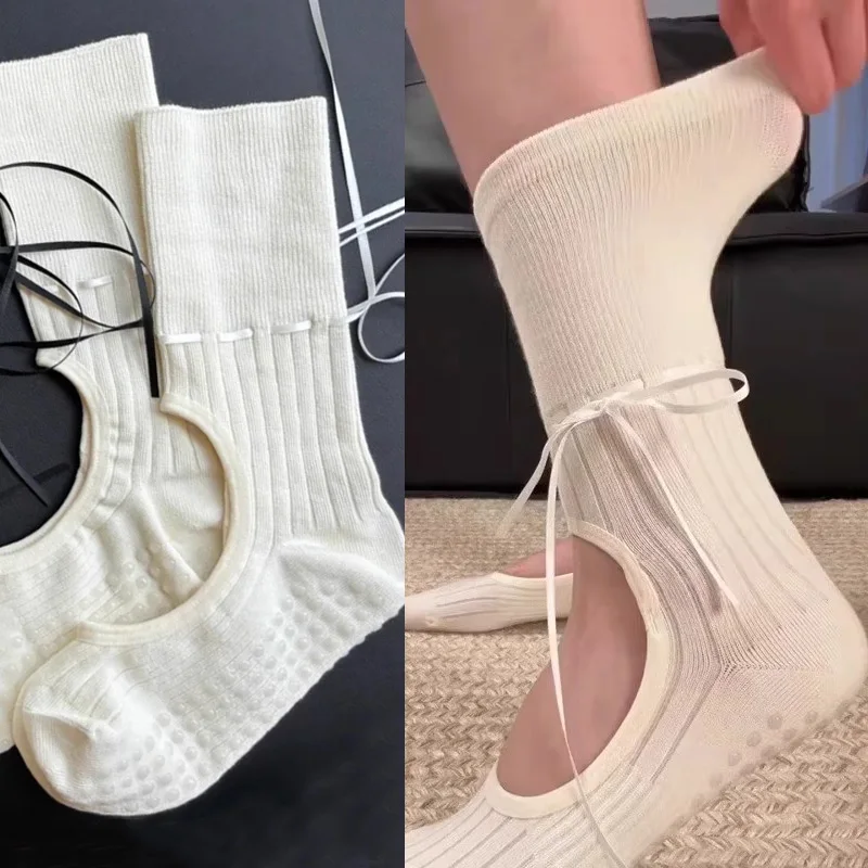 Fashion Women Yoga Socks Ribbo – Youtube Yoga Pilates Bewertung und Preis