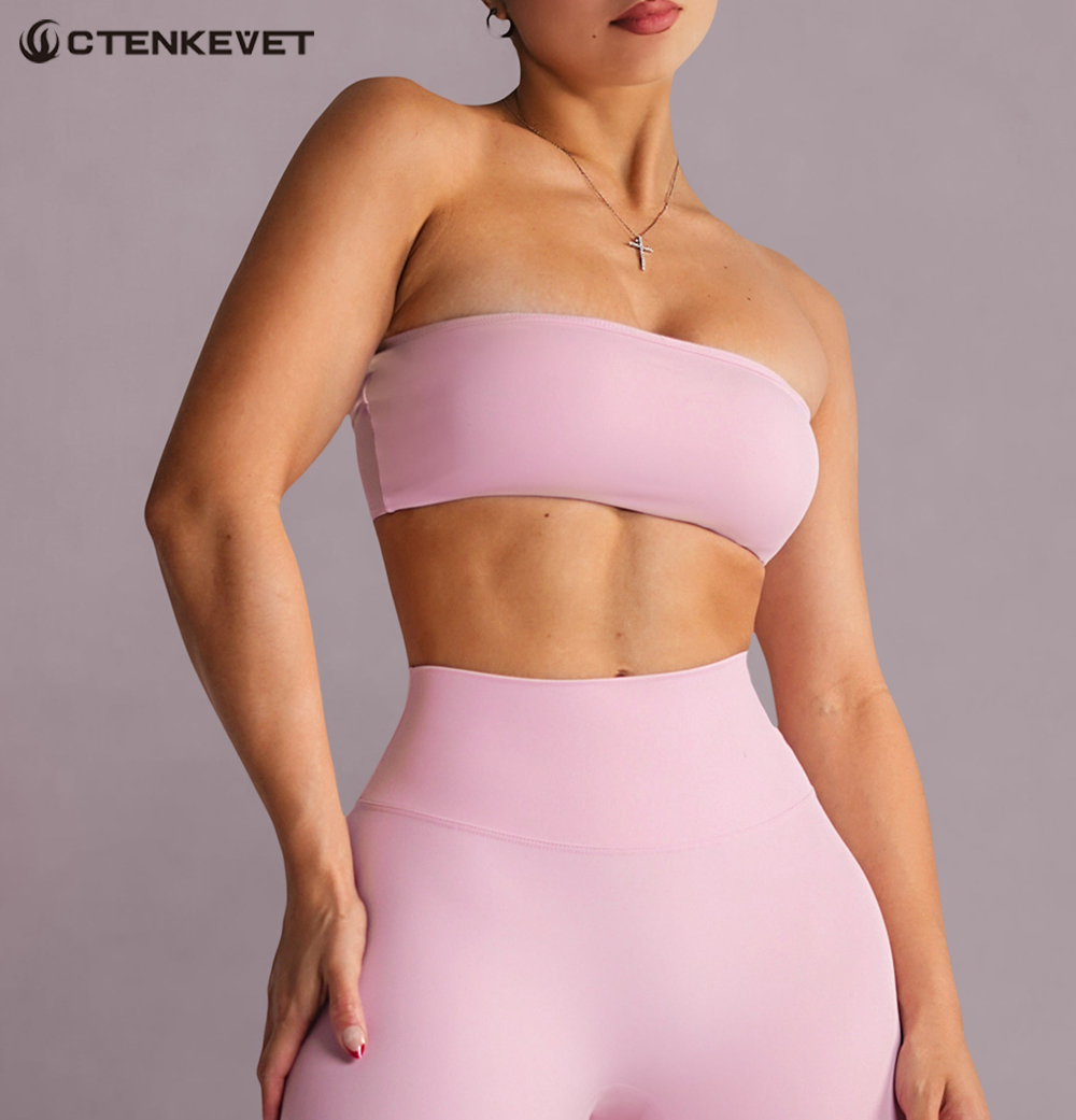Strapless Sports Bra Gym Crop  – Pilates Yoga Wear Bewertung und Preis