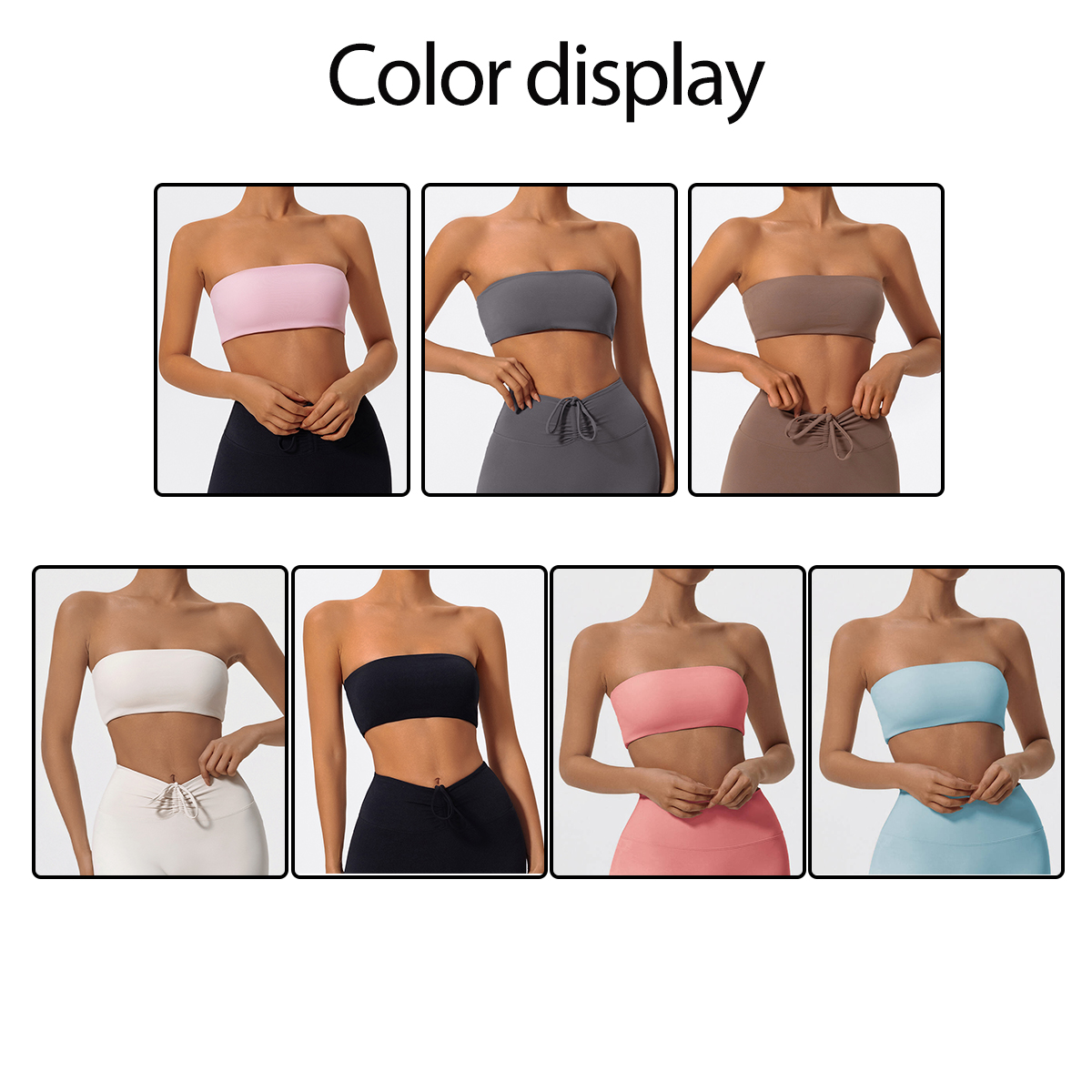 Strapless Sports Bra Gym Crop  – Pilates Yoga Wear Bewertung und Preis