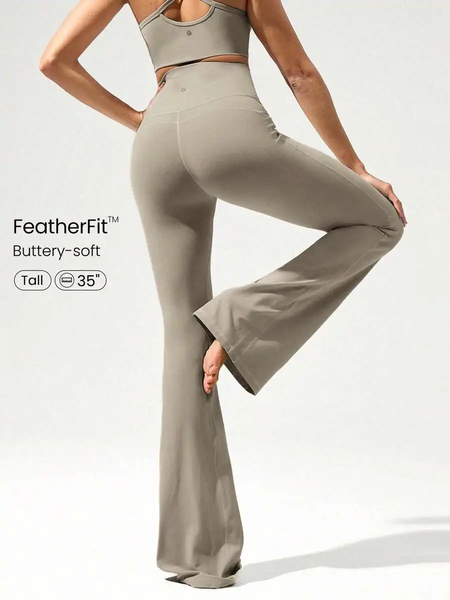 Ultra Long Flare Leggings For  – Pilates Yoga Wear Bewertung und Preis